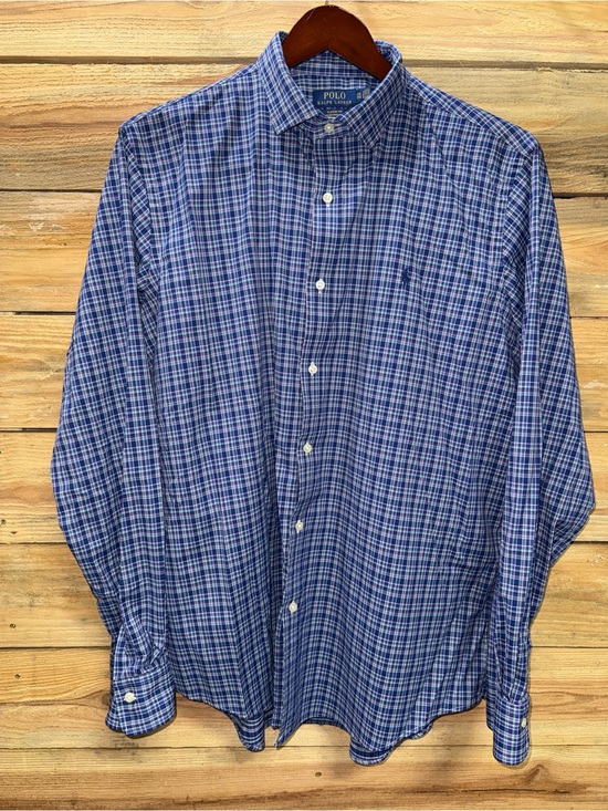 Ralph Lauren Other - Ralph Lauren Polo Men’s Blue Plaid Button-Down Collared Shirt, XXL